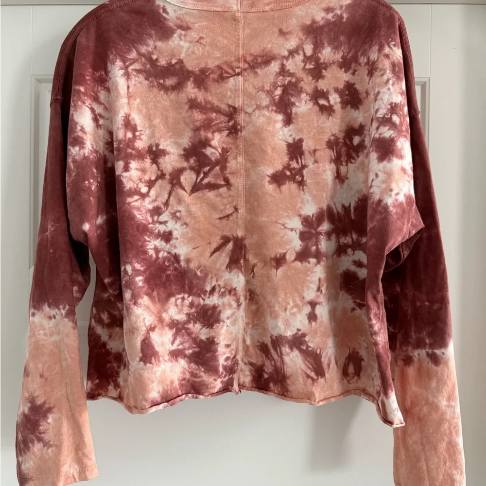 We The Free Orange and Brown Tie-Dye Long Sleeve Top - Picture 5 of 7
